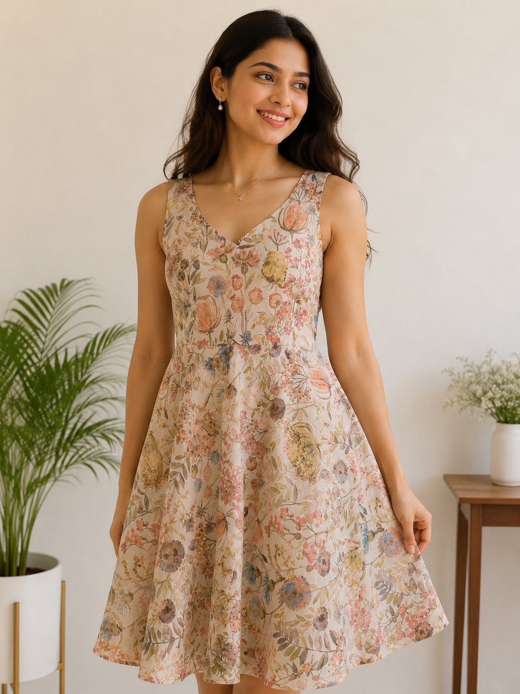 Pure tussar silk party wear frock