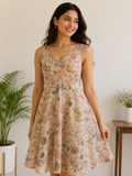 Pure tussar silk party wear frock