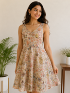 Pure tussar silk party wear frock