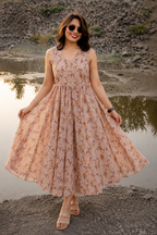 Vanaspati Hand block printed cotton Frock