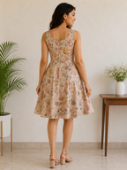 Pure tussar silk party wear frock