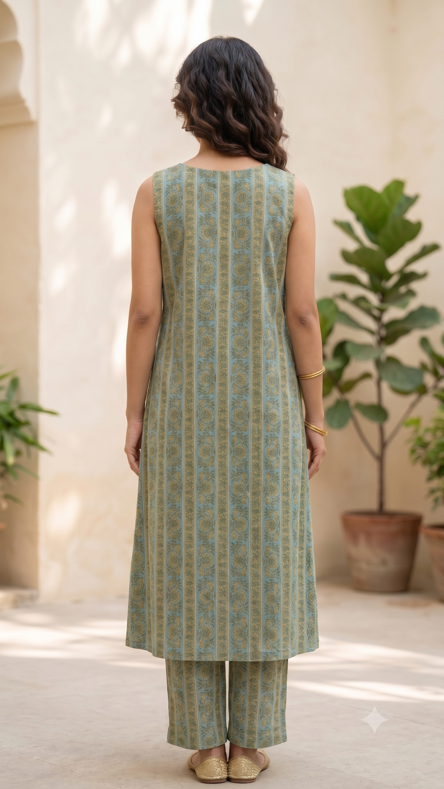 Breathable cotton office wear co-ord set